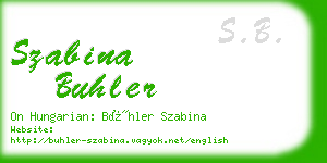 szabina buhler business card